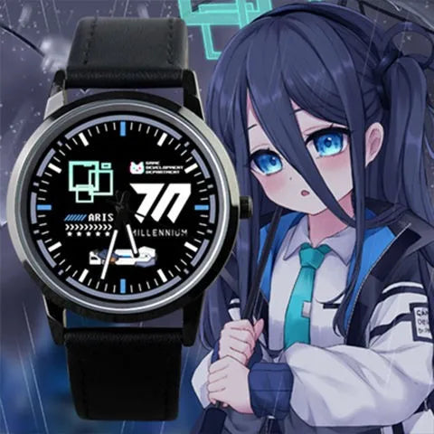 2024 Anime Blue Archive The Animation Takanashi Hoshino Sunaokami Shiroko Tenndou Arisu Student Waterproof Watch Xmas Gift