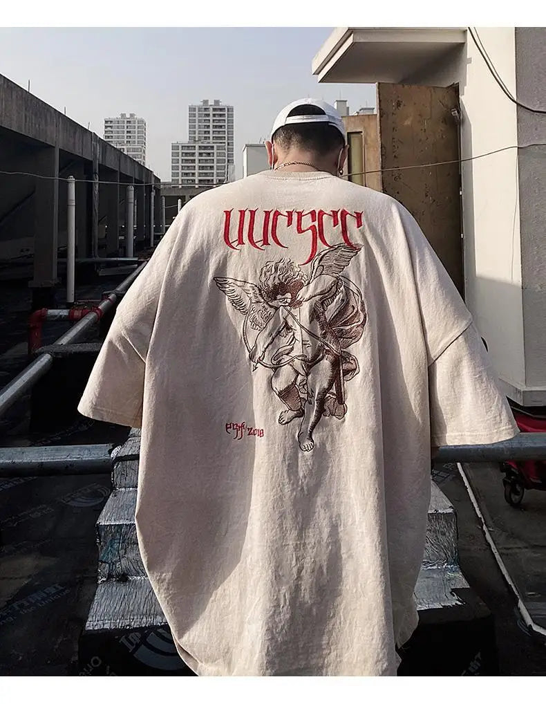 Men’s Acid Anime Graphic Oversized T-Shirt