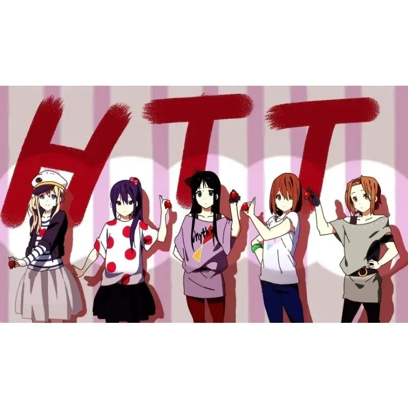Japan Classic Anime Music K-On! Poster Print Cute Beautiful Girl Band HD 4K Canvas Painting Wall Art Home Living Room Decorative
