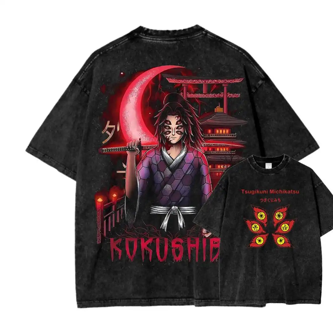 Vintage Wash Anime Shirt, Graphic Anime Tee, Anime Apparel, Anime Shirt, Otaku Anime Gift, Aesthetic Anime