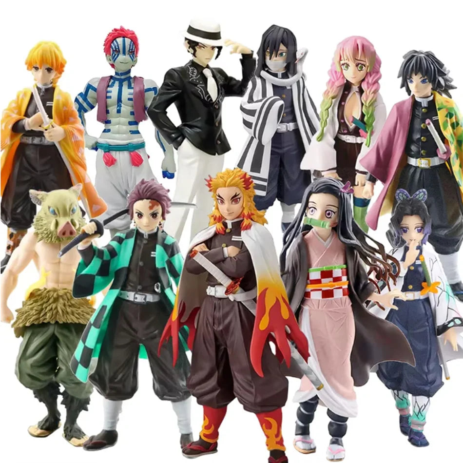 Demon Slayer Anime Character Figurine Model, Desktop Display Ornament, Premium Collectible Gift for Anime Enthusiasts