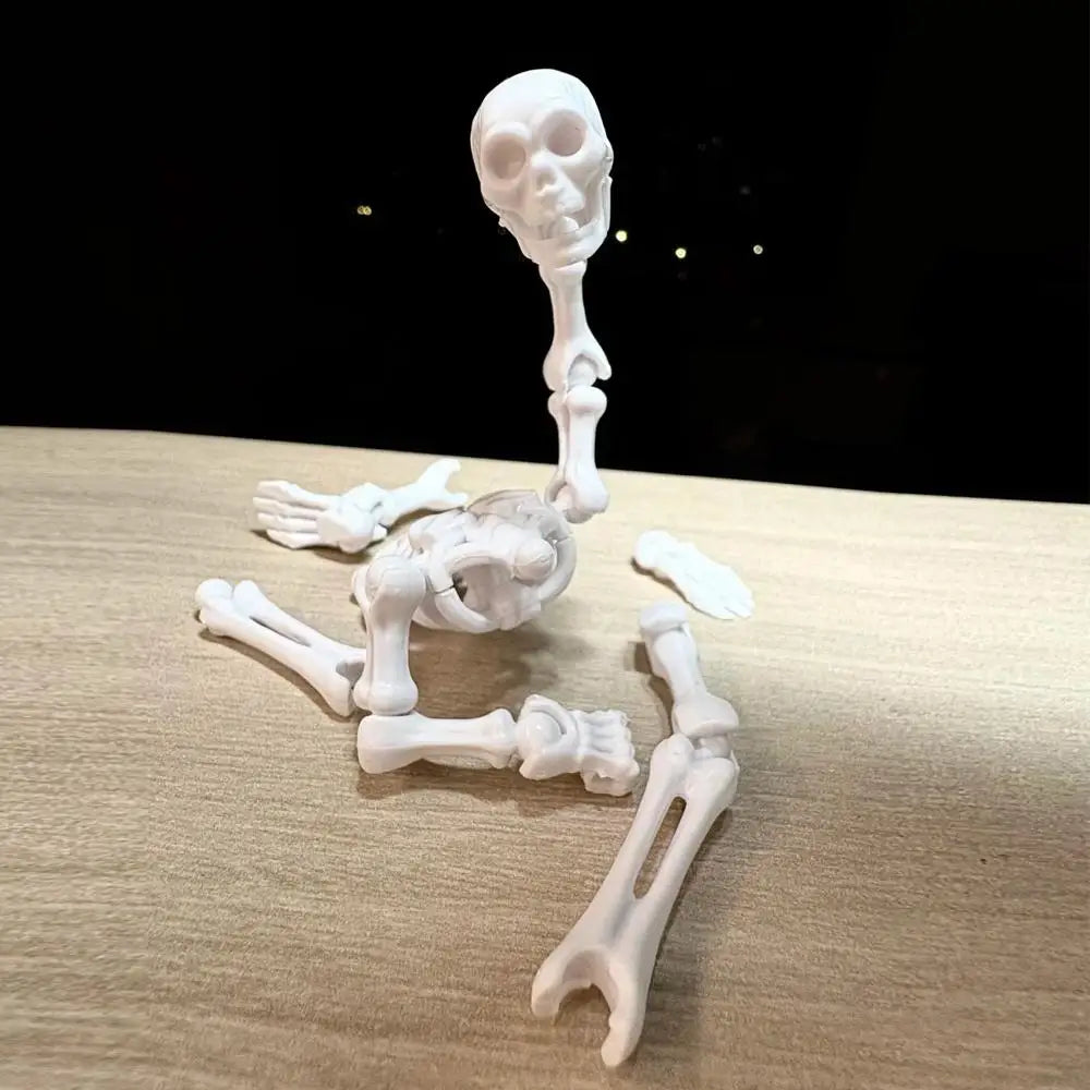 DIY Skeleton Figurines Plastic Posable Mini Skeletons with Movable Joints DIY Craft Halloween Party Haunted House Decor