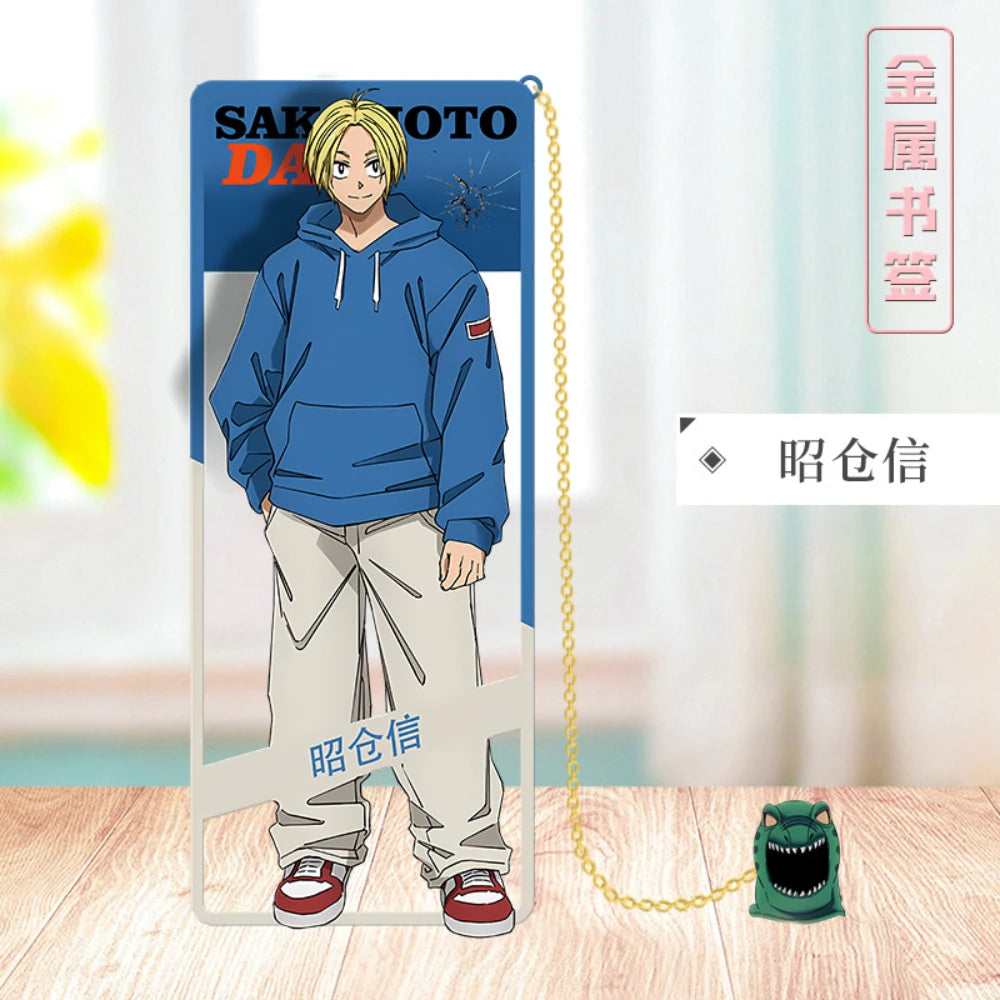 SAKAMOTO DAYS Metal Bookmark Sakamoto Taro Asakura Shin Shaotang Ru Heisuke Mashimo Osaragi Anime Props Cards Accessories Gifts
