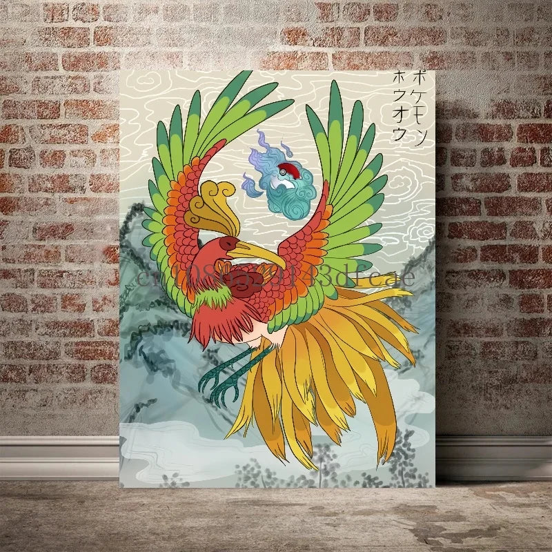 Print on Canvas Pokemon Empoleon Wall Art Home Modern Living Room Friends Gifts Decoration Paintings Decorative Aesthetic Poster