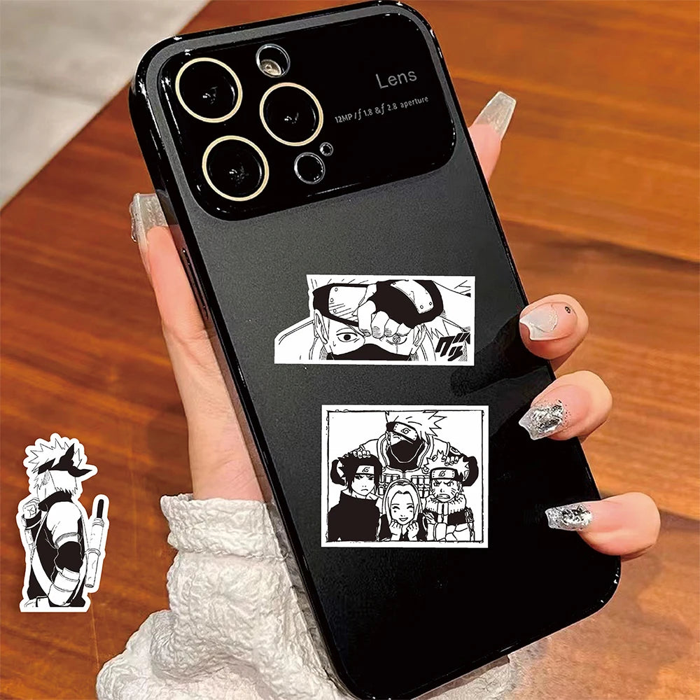 10/30/75pcs Anime NARUTO Hatake Kakashi Stickers Cool Black and White Graffiti Sticker DIY Phone Laptop Skateboard Cartoon Decal