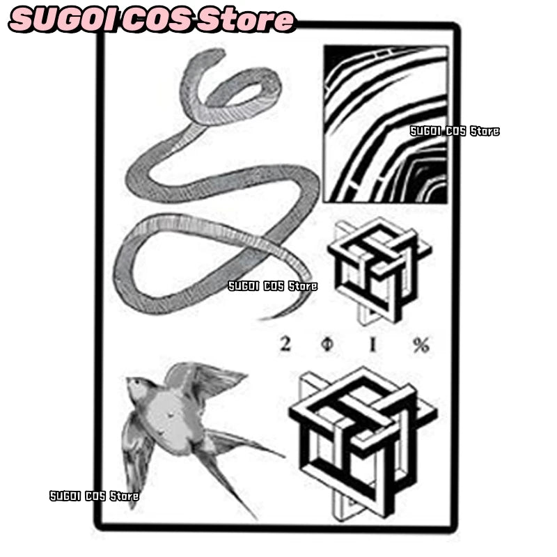 Nagumo Yoichi Anime Sakamoto Days Cosplay Costume Tattoo Sticker {SUGOI COS}Hand, Back, Leg Tatoos Halloween Disguise Decals