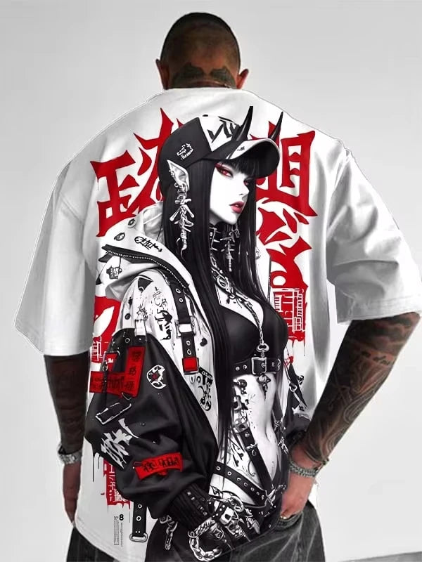 3D Print Japanese Anime Girl T-Shirt
