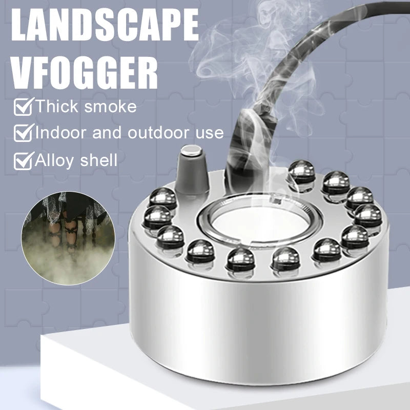 Party Mist Maker Water Pond Fountain Fogger 12 LED Color Aquarium Fog Maker Halloween Easter Party Festival Decoration
