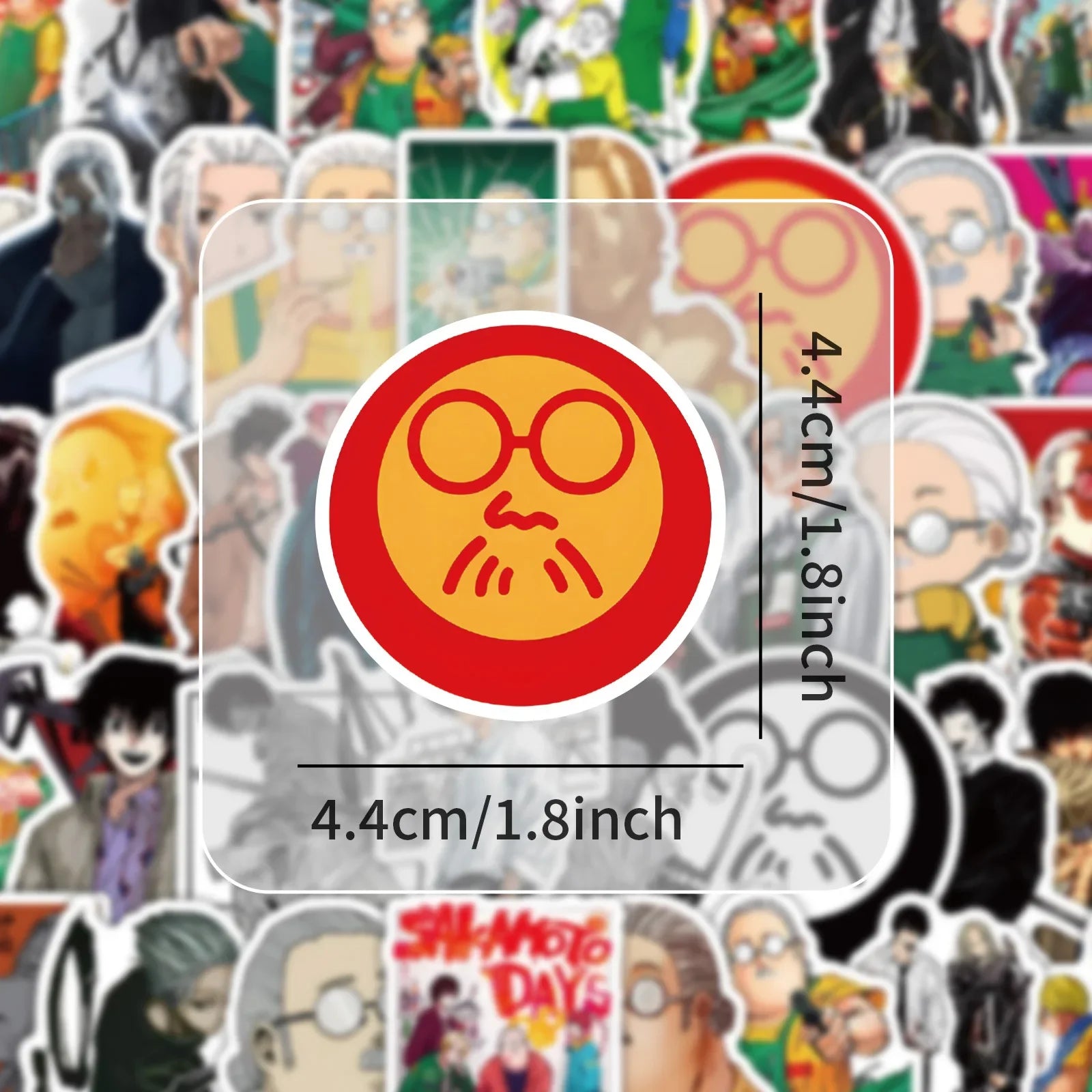 60Pcs Sakamoto Days Graffiti Stickers Scooter Notebook DIY Manga Stickers