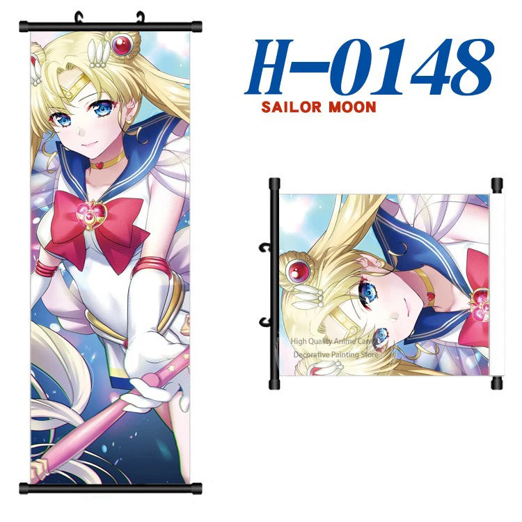 Anime Sailor Moon Canvas Scroll Hanging Painting Anime Peripheral Creative DIY Anime Exhibition Wall Painting Poster Wholesale
