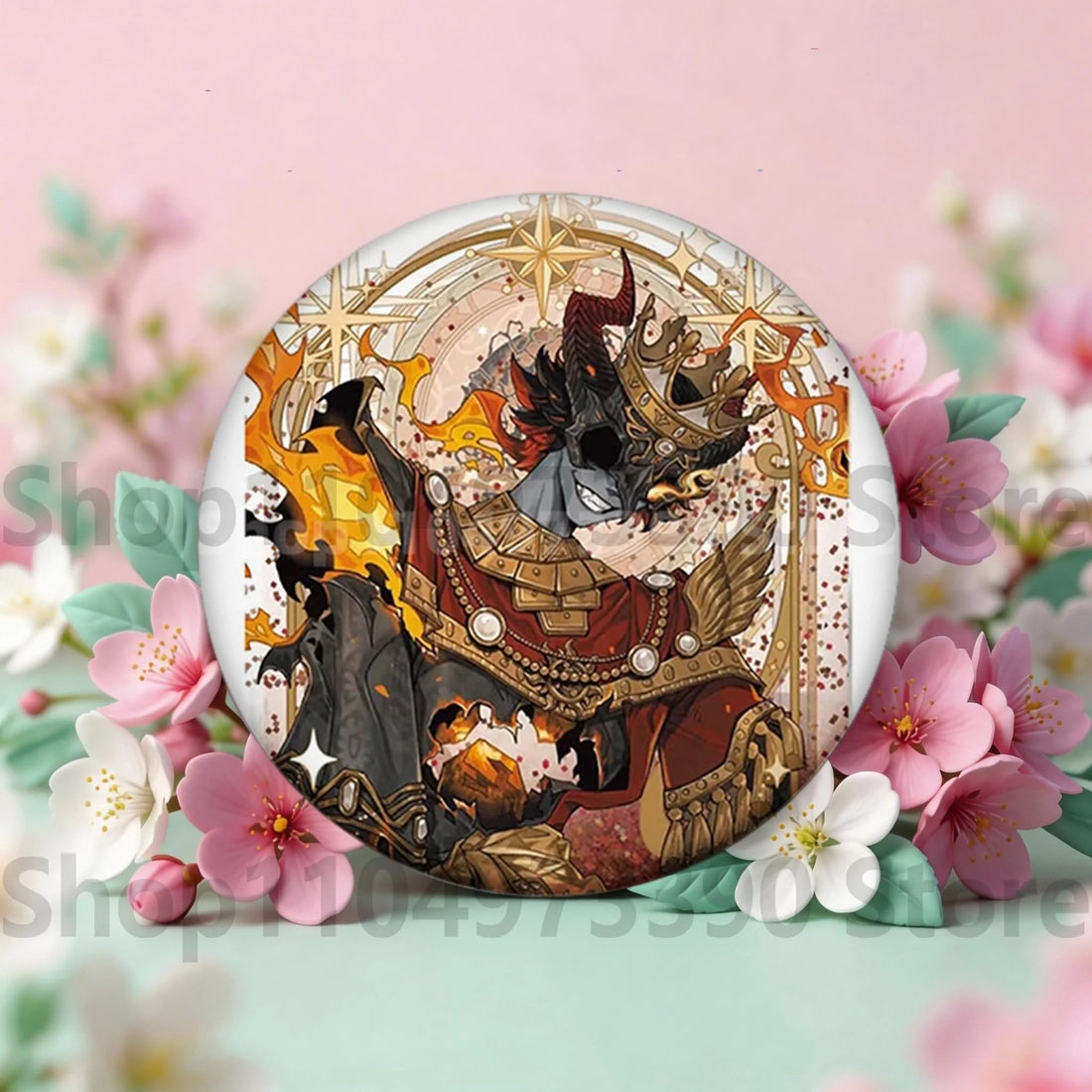 Anime Game Identity V Badge Michiko Hastur Fiona Gilman Joseph Desaulniers Round Button Pins for Schoolbag Cosplay Brooch Gift