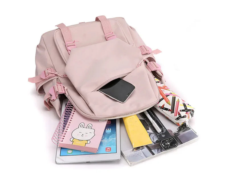 Arknights Backpack with Pain Pack Badge Set Anime Bag Teenagers Schoolbag Students Book Travel Bag Girl Boy Cosplay