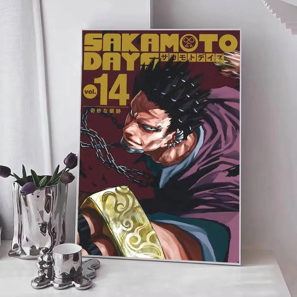 Popular Japanese Anime S-SAKAMOTO D-DAYS Manga Posters Fancy Wall Sticker for Living Room Bar Decoration Wall Decor