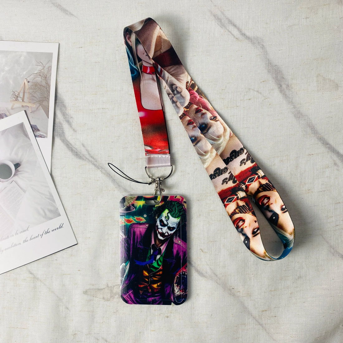Anime Characters Card Holder   Lanyard Keychain ID Credit Bus Card Cover Hang Rope Lariat Lanyard Key Rings Fans Gifts