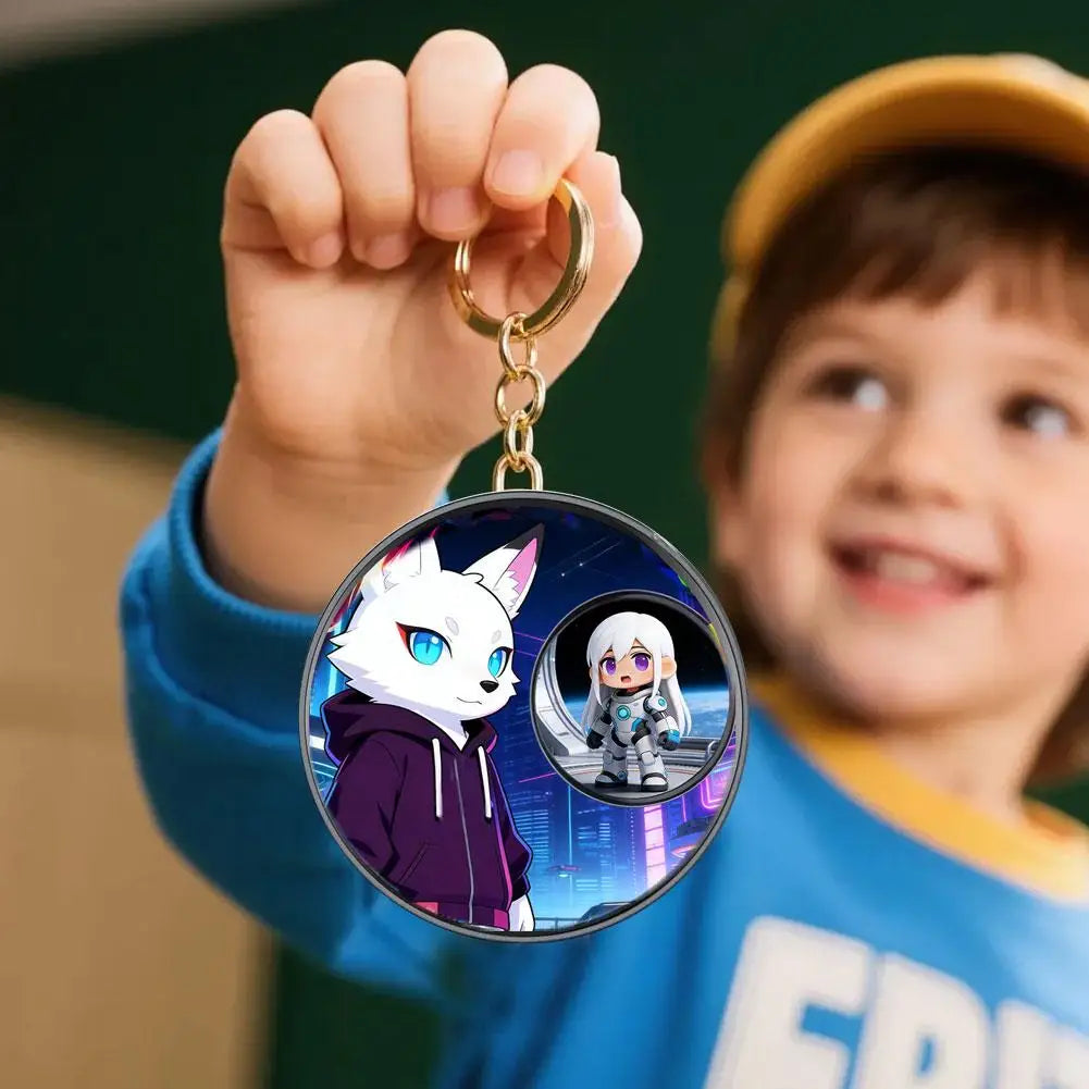Smart Dynamic Electronic Display Anime E-Badge Anime Merchandise Digital Display Brooch Pin Gifts For Anime Lovers -1.85 Inch