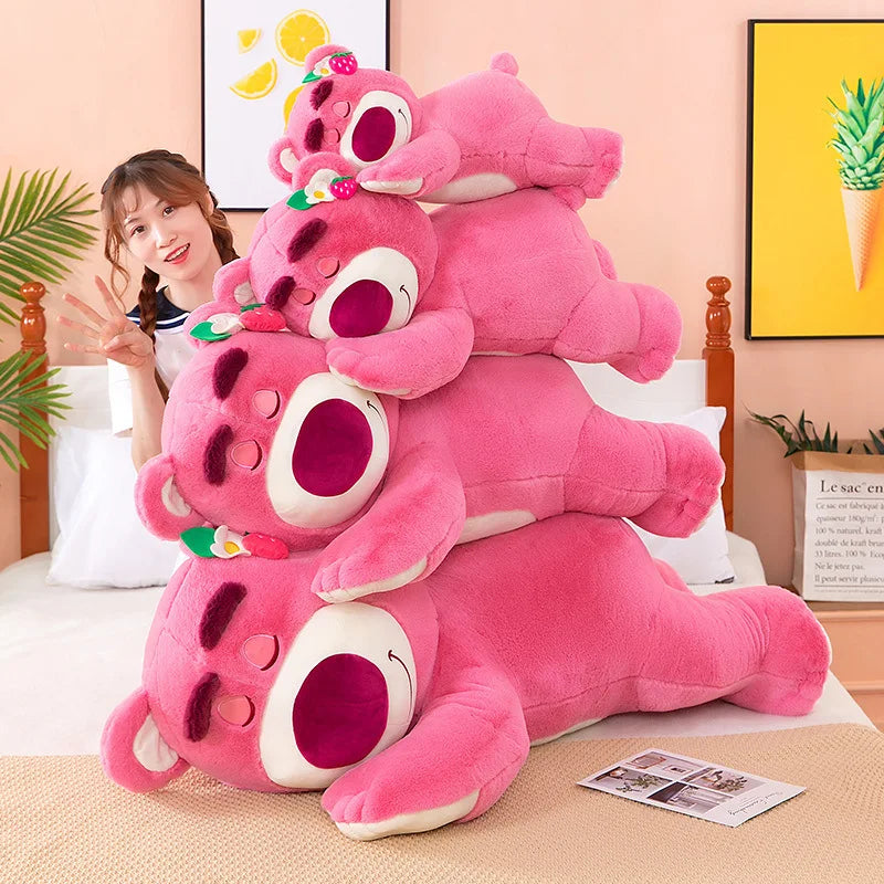 New 30cm Story Lotso Cute Bear Strawberry Sofa Plush Pillow Stuffed Toys Children Girls Friends Festivals Birthday Gift