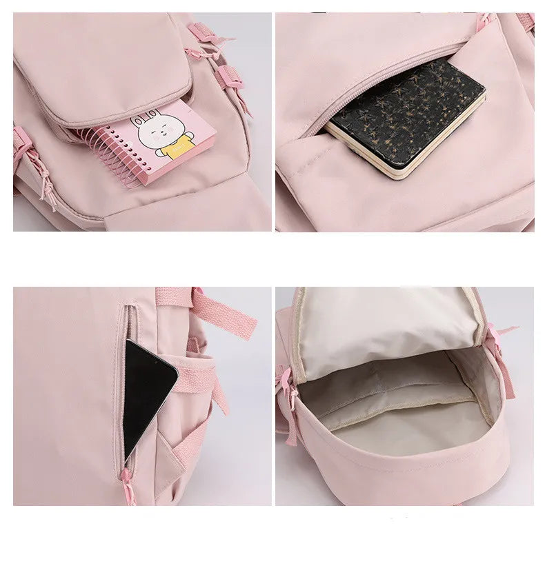 Arknights Backpack with Pain Pack Badge Set Anime Bag Teenagers Schoolbag Students Book Travel Bag Girl Boy Cosplay