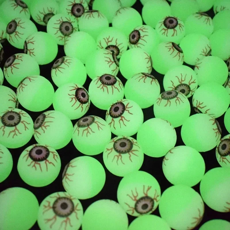 Wholesale Glow in The Dark Halloween Luminous Bouncy Balls Eyeballs Decoration Haunted House Home Bar Horror Props Fake Eyeballs