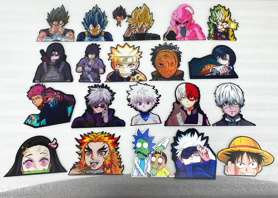 Anime Naruto Sticker 3D Gradient Uchiha Itachi  Motion Stickers Creative Car Sticker Notebook Luggage Waterproof Decal Toy