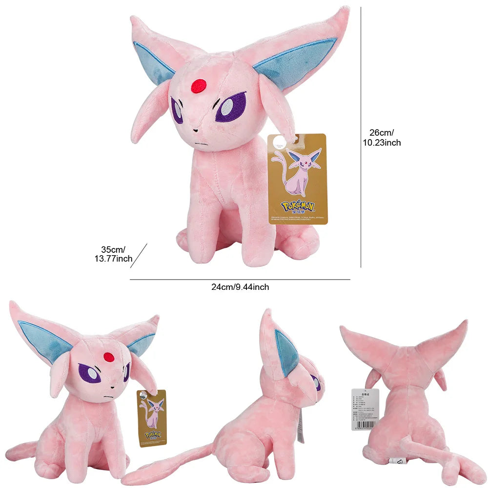 POKEMON Original Big Size Eevee Umbreon Sylveon Leafeon Espeon Glaceon Plush Toy Anime Stuff Doll Collection Kawaii Gift for Kid
