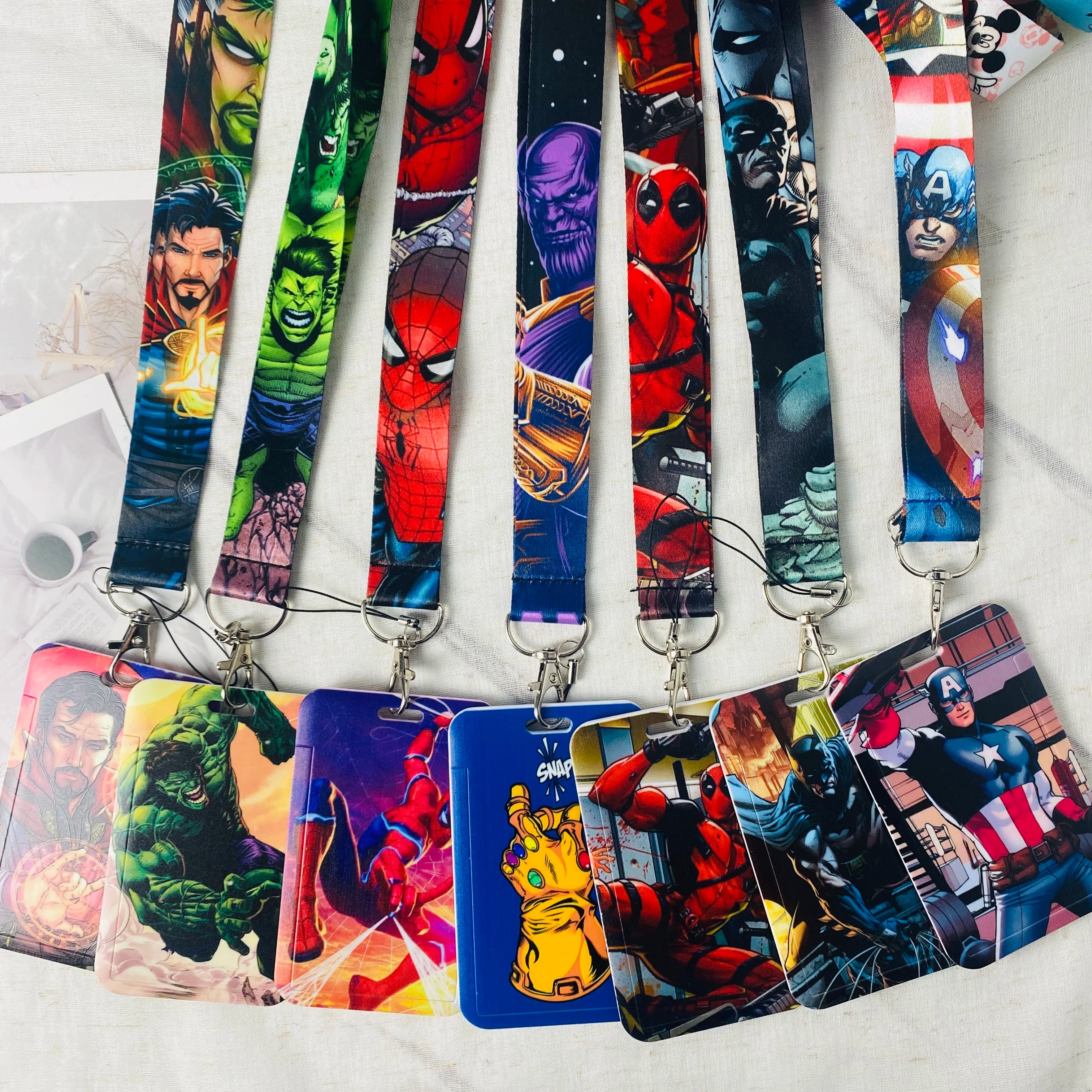 Anime Characters Card Holder   Lanyard Keychain ID Credit Bus Card Cover Hang Rope Lariat Lanyard Key Rings Fans Gifts