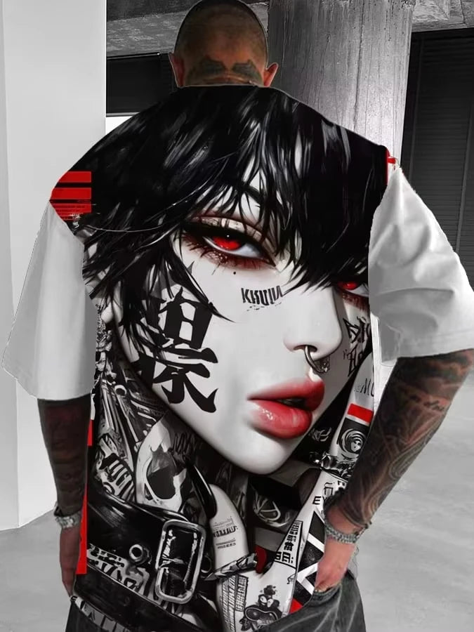 3D Print Japanese Anime Girl T-Shirt