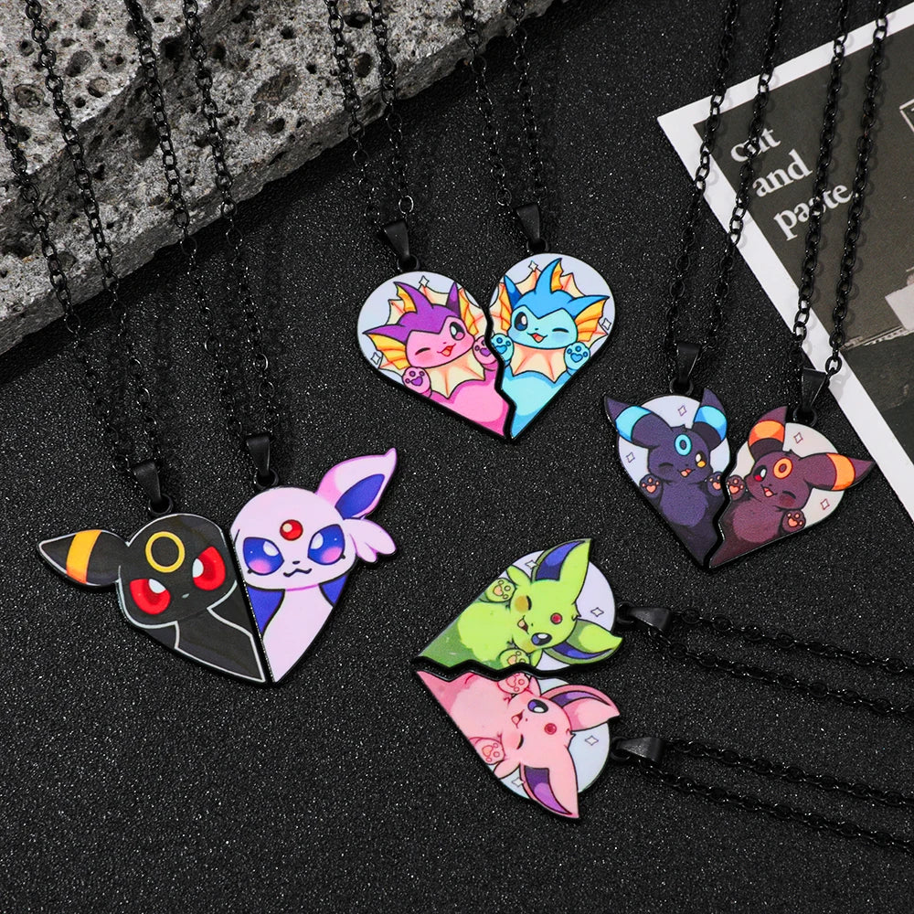 Eevee, Moon Sylph, Sun Sylph, Fairy Sylph, Thunder Sylph, Flame Sylph chain, classic anime game collection.