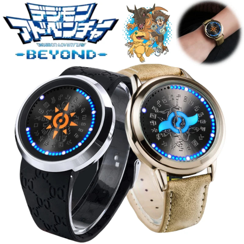 Digimon Adventure Agumon Angewomon Anime Two-Dimensional Watch for Men and Women Students Fashionable and Creative Wristwatch