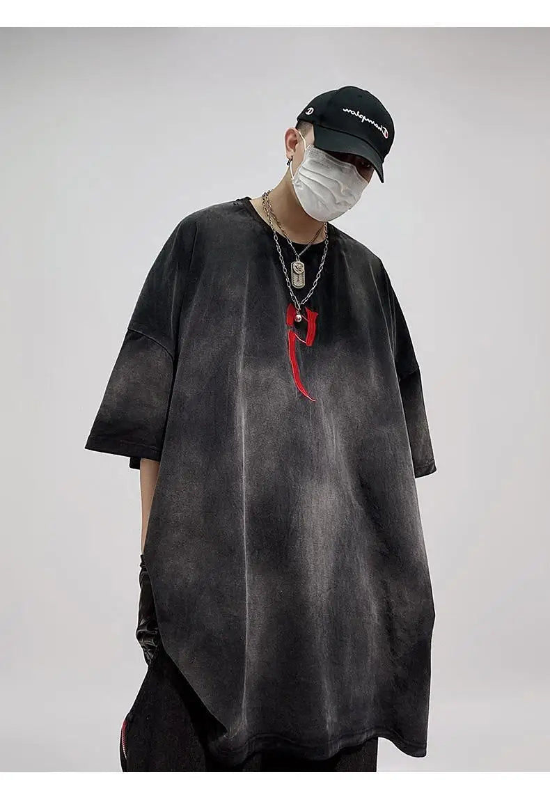 Men’s Acid Anime Graphic Oversized T-Shirt