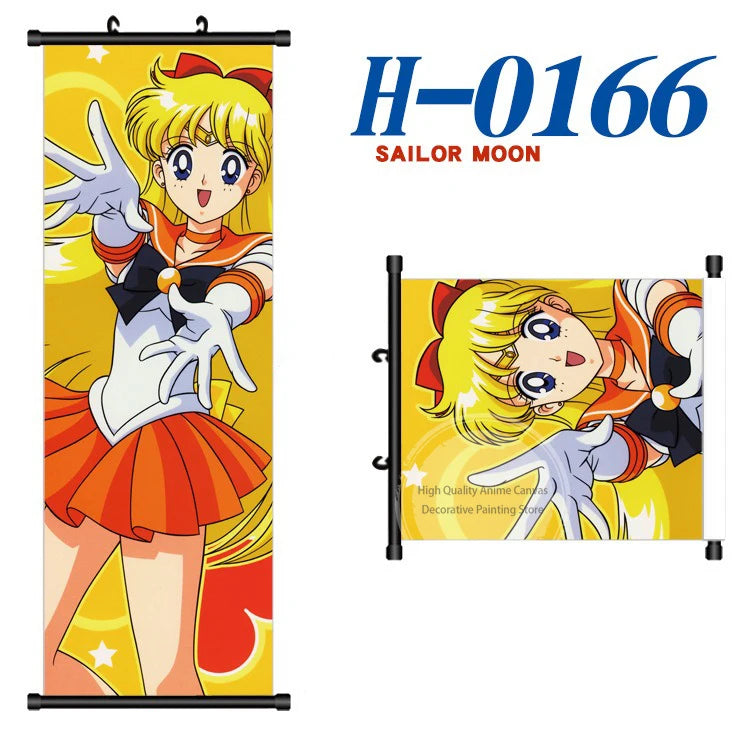 Anime Sailor Moon Canvas Scroll Hanging Painting Anime Peripheral Creative DIY Anime Exhibition Wall Painting Poster Wholesale