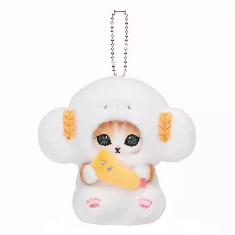 Mofusand Cos Series Plush Keychain Cute Cat Plushie Bag Pendant Soft Stuff Accessories For Birthday Gift