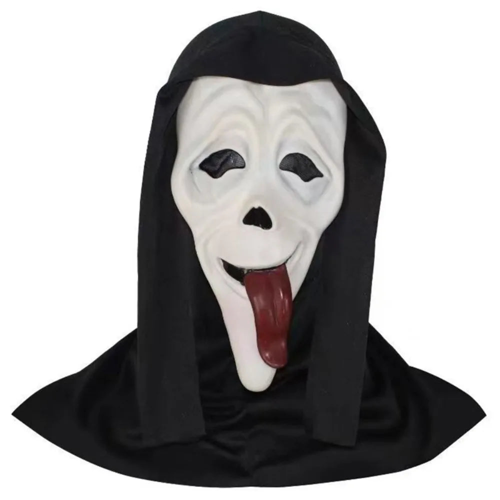 Halloween Cosplay Screaming Horror Props Mask, Breathable Skeleton Mask Horror Party Halloween Role-Playing Props