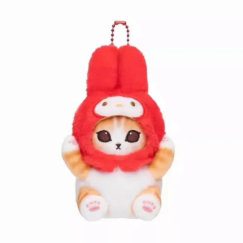 Mofusand Cos Series Plush Keychain Cute Cat Plushie Bag Pendant Soft Stuff Accessories For Birthday Gift
