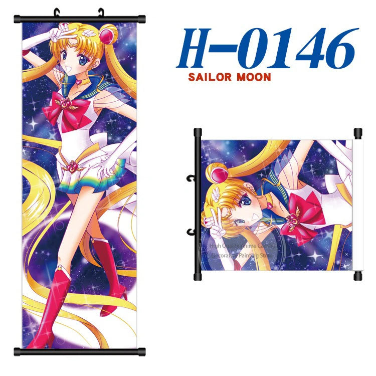 Anime Sailor Moon Canvas Scroll Hanging Painting Anime Peripheral Creative DIY Anime Exhibition Wall Painting Poster Wholesale