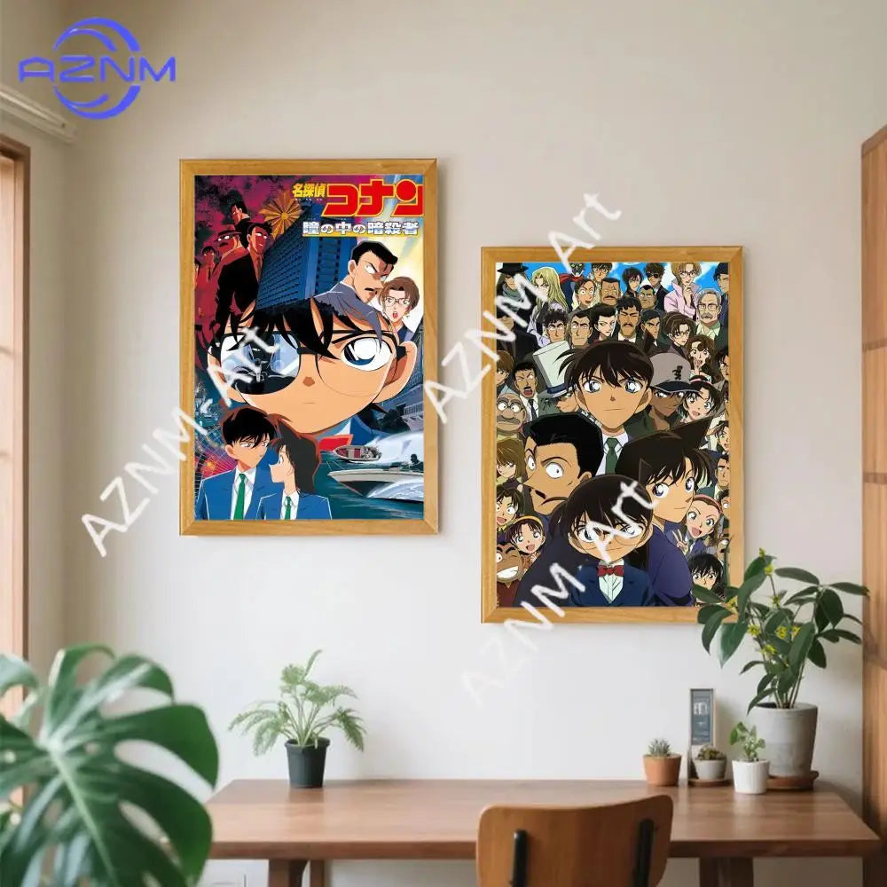Anime Detective-Conan Poster HD Art Sticky Wall Waterproof Home Anime Movie Singer Living Room Bedroom Bar Aesthetic Decoration