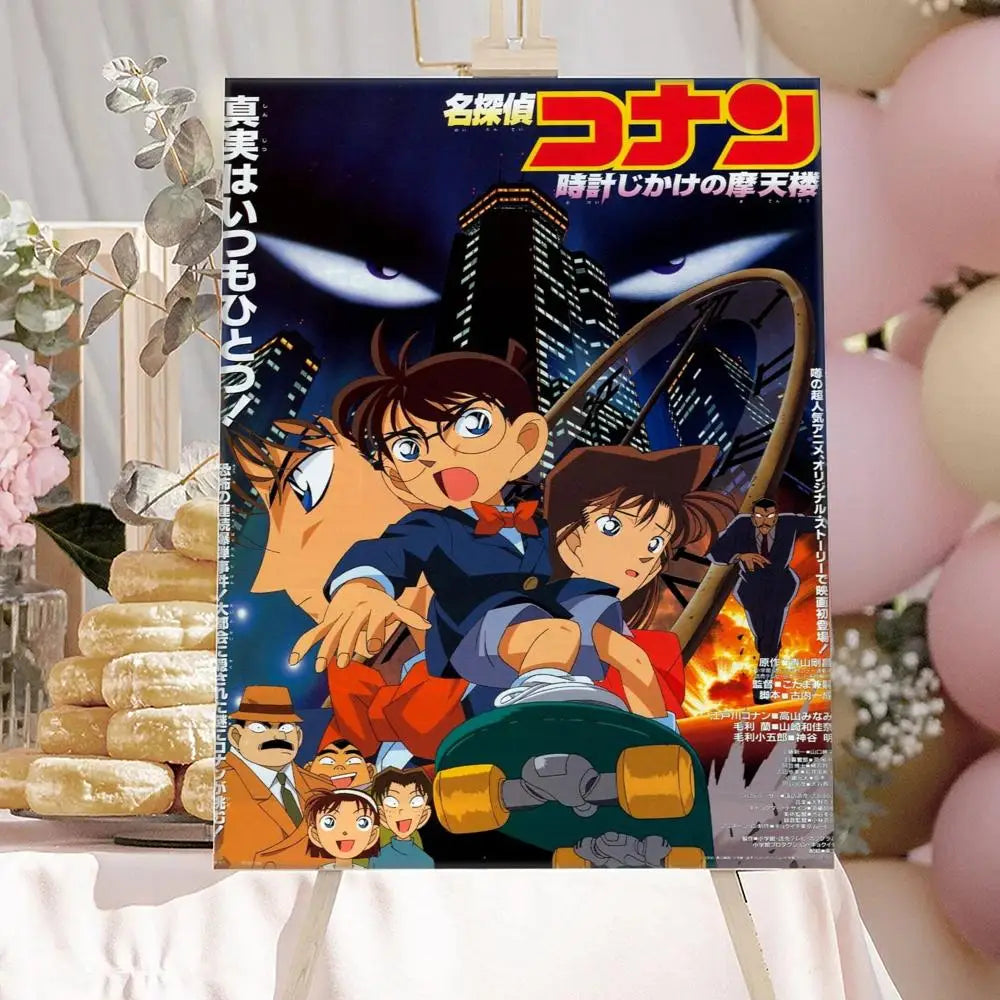 Anime Detective-Conan Poster HD Art Sticky Wall Waterproof Home Anime Movie Singer Living Room Bedroom Bar Aesthetic Decoration