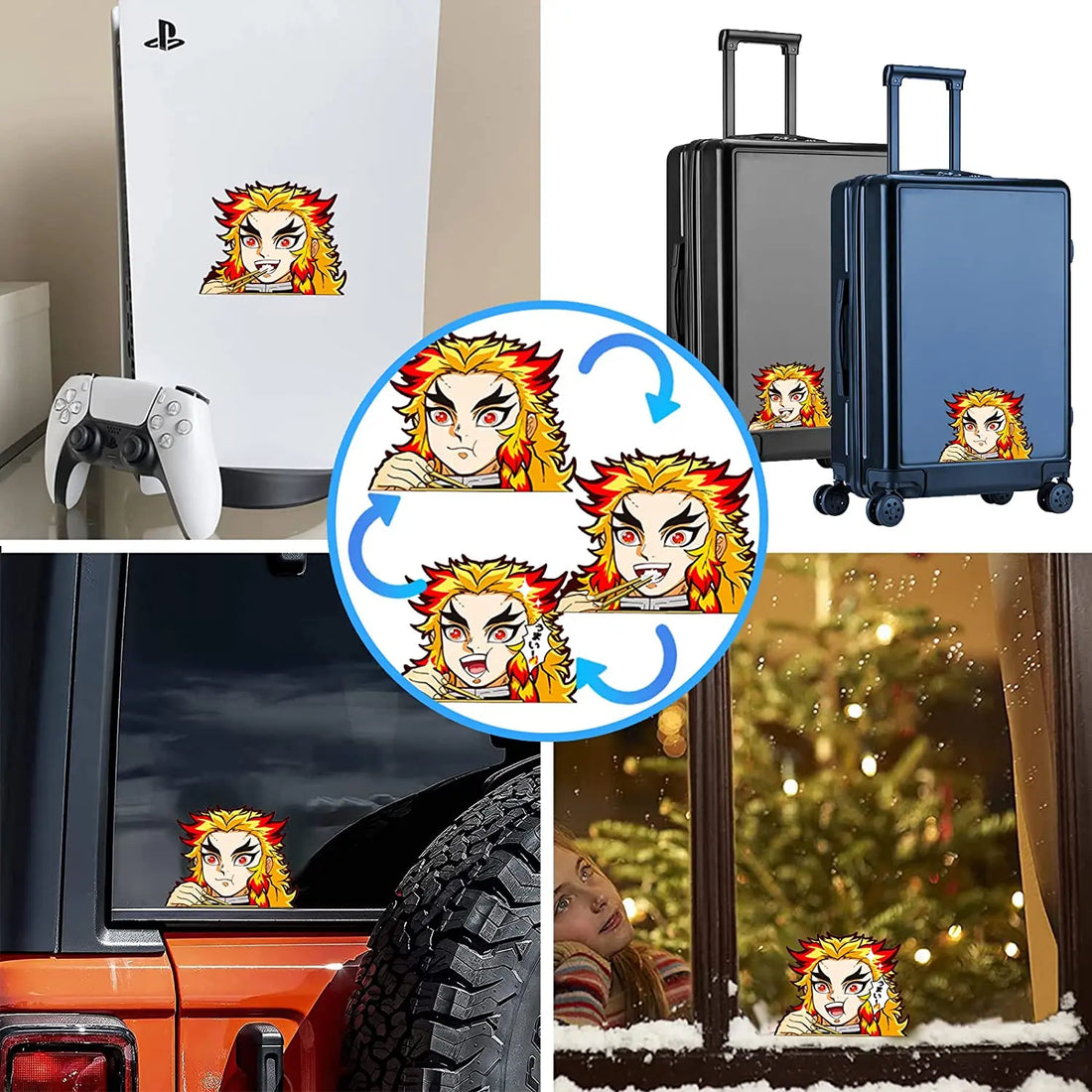 Anime Naruto Sticker 3D Gradient Uchiha Itachi  Motion Stickers Creative Car Sticker Notebook Luggage Waterproof Decal Toy