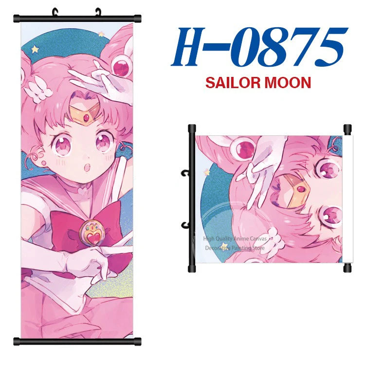 Anime Sailor Moon Canvas Scroll Hanging Painting Anime Peripheral Creative DIY Anime Exhibition Wall Painting Poster Wholesale