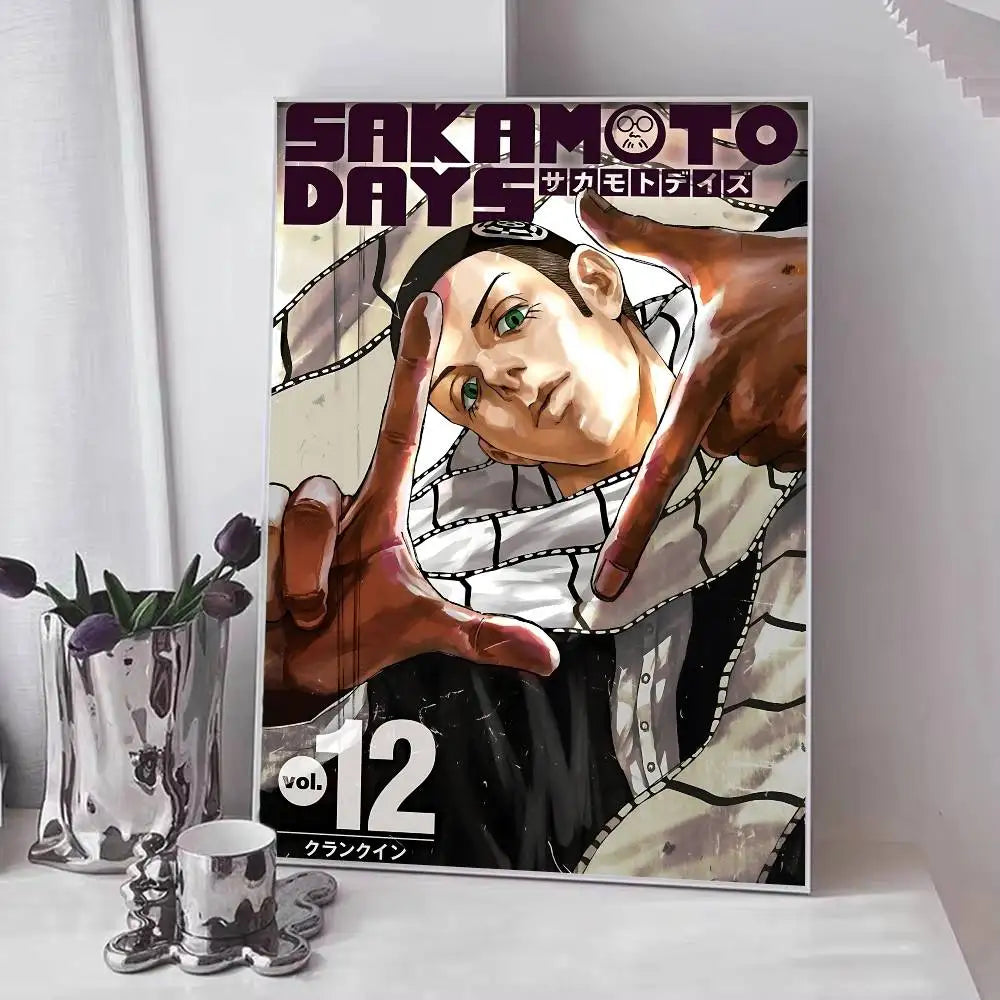 Popular Japanese Anime S-SAKAMOTO D-DAYS Manga Posters Fancy Wall Sticker for Living Room Bar Decoration Wall Decor