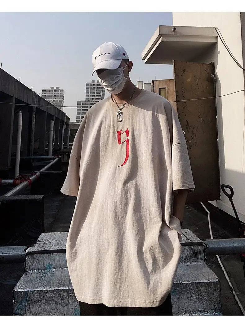 Men’s Acid Anime Graphic Oversized T-Shirt