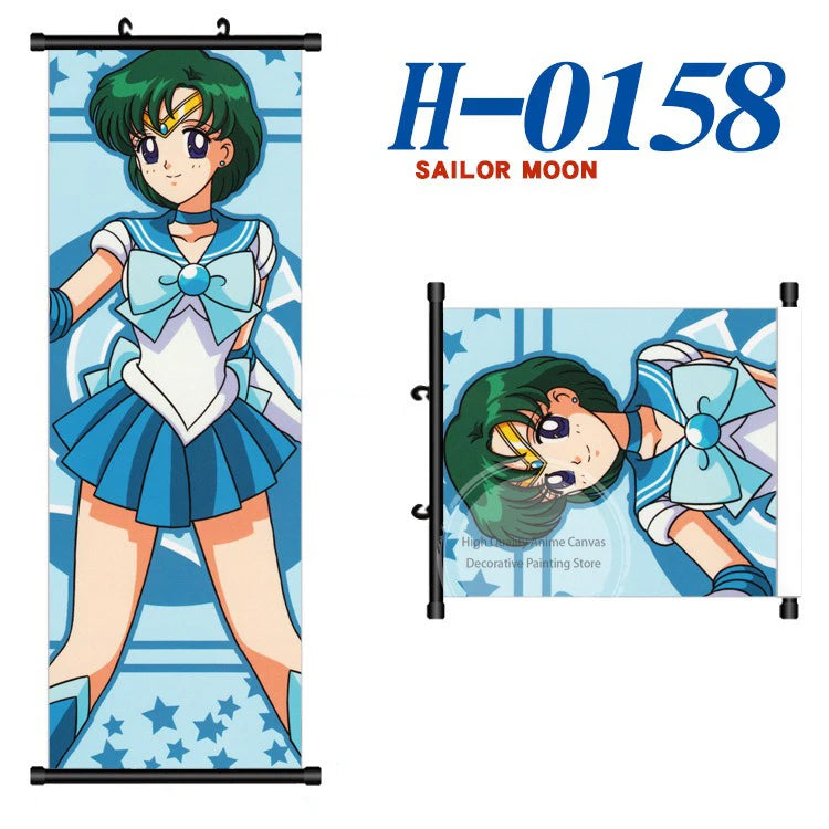 Anime Sailor Moon Canvas Scroll Hanging Painting Anime Peripheral Creative DIY Anime Exhibition Wall Painting Poster Wholesale