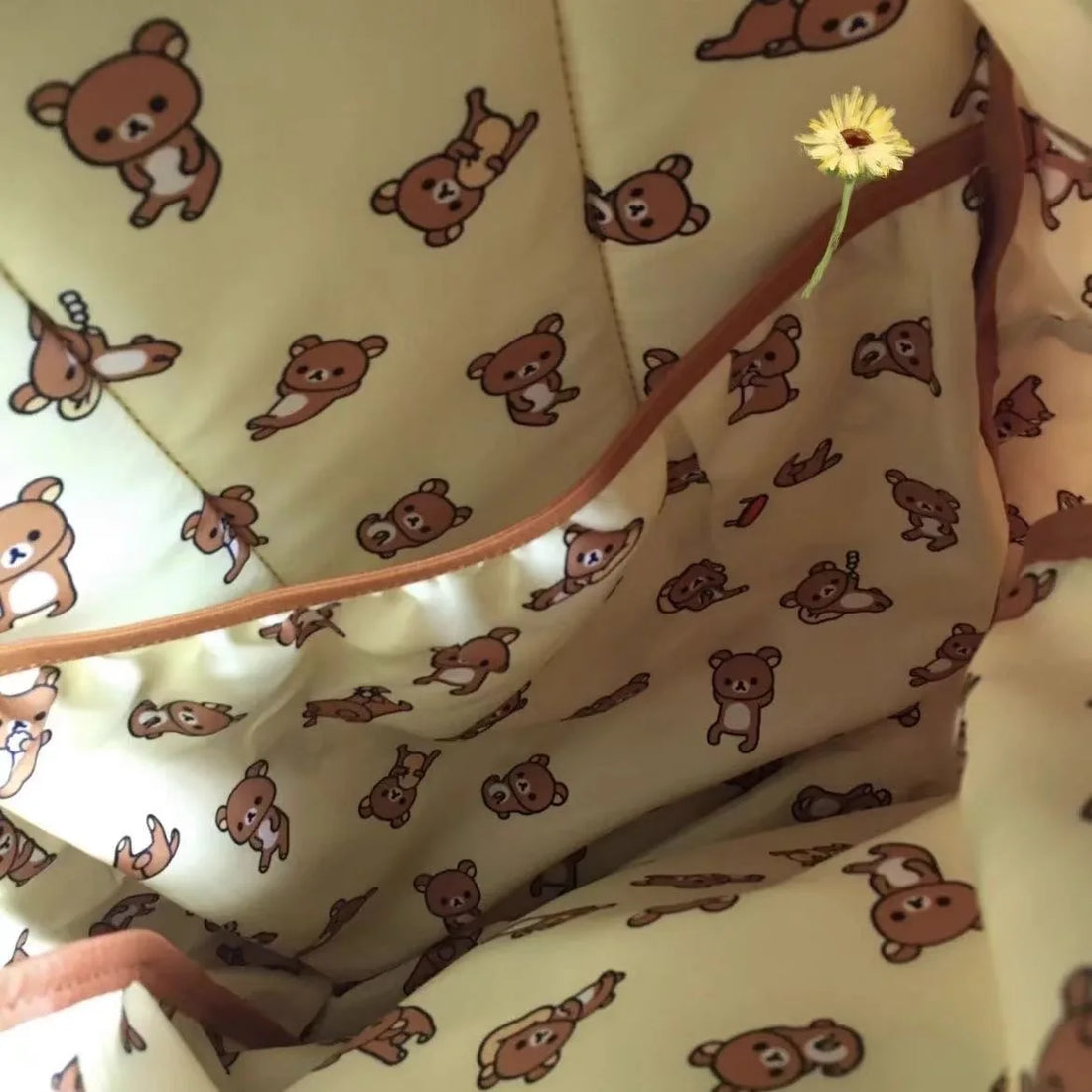 Hot Cute Bear Rilakkumas Backpack Large Capacity Anime Cartoon Backpack Stylish Student School Bag Nylon Shoulder Bags Schoolbag
