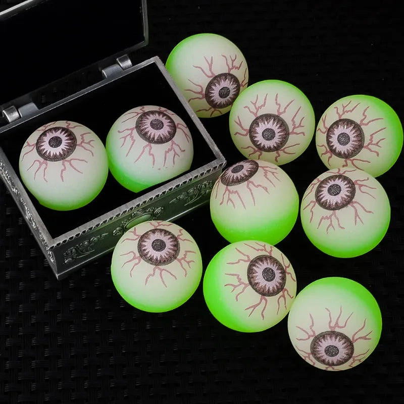 Wholesale Glow in The Dark Halloween Luminous Bouncy Balls Eyeballs Decoration Haunted House Home Bar Horror Props Fake Eyeballs