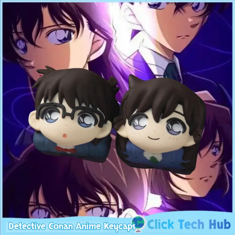 Detective Conan Anime Theme Keycaps 1pcs Conan Mouri Ran Anita Hailey Character Keycaps Personality Resin Mechanical Keycaps ESC