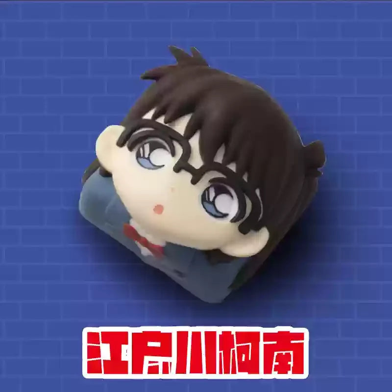 Detective Conan Anime Theme Keycaps 1pcs Conan Mouri Ran Anita Hailey Character Keycaps Personality Resin Mechanical Keycaps ESC