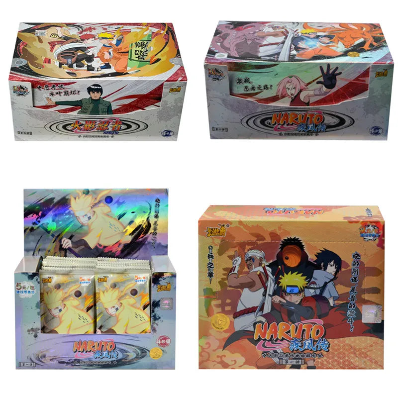 KAYOU Original Anime Naruto Cards Chapter Of The Array Box Added SE Ninja World Collection Cards Toys