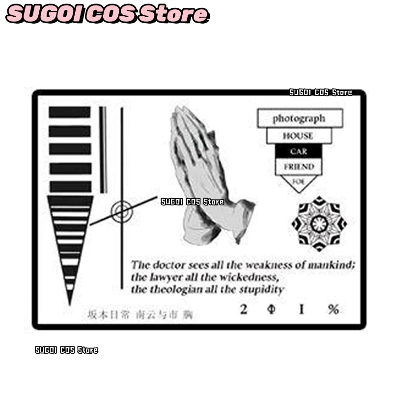 Nagumo Yoichi Anime Sakamoto Days Cosplay Costume Tattoo Sticker {SUGOI COS}Hand, Back, Leg Tatoos Halloween Disguise Decals