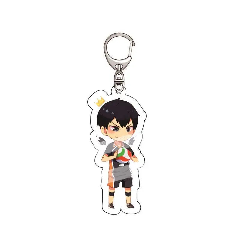 Volleyball Anime Keychain Haikyuu Shoyo Hinata Tobio Kageyama Kei Tsukishima Kenma Kozume Yu Nishinoya Acrylic Keychain Anime