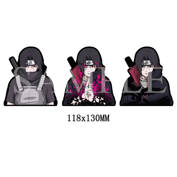 Anime Naruto Sticker 3D Gradient Uchiha Itachi  Motion Stickers Creative Car Sticker Notebook Luggage Waterproof Decal Toy