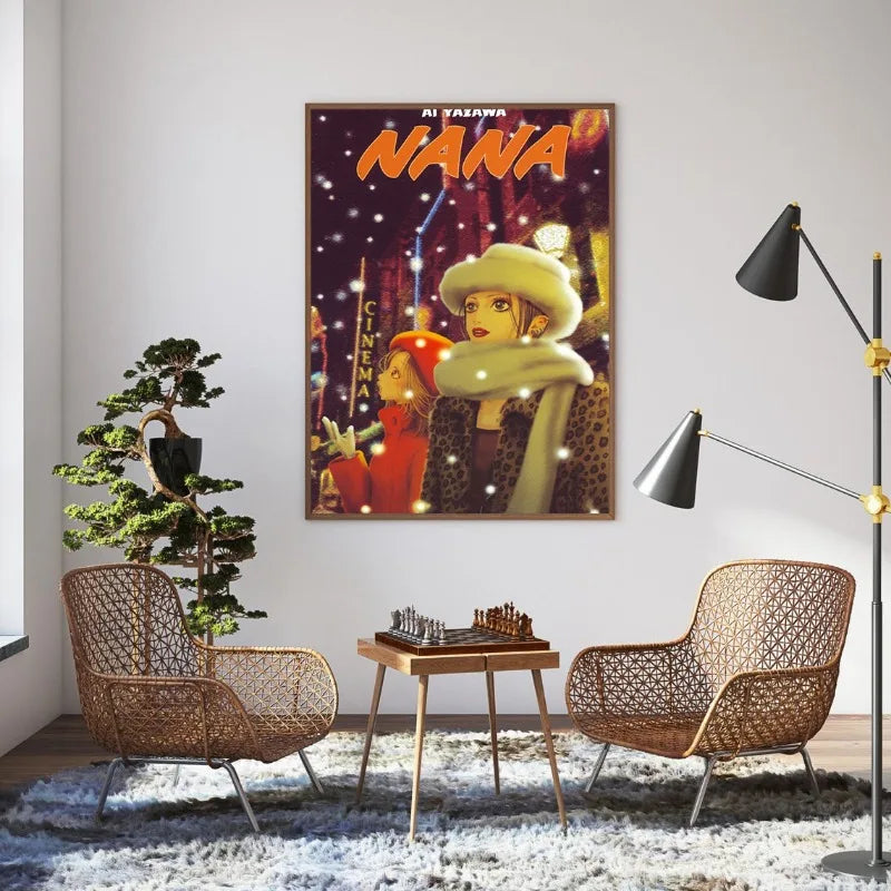 JapaneseClassic Anime N-NANA Poster Modern Hot Comic Girl Canvas Painting Wall Art Picture for Living Room Home Decoration Gift